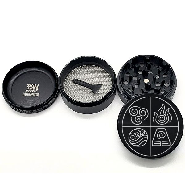 Four Elements Laser Engraved Herb Grinder - Image 3