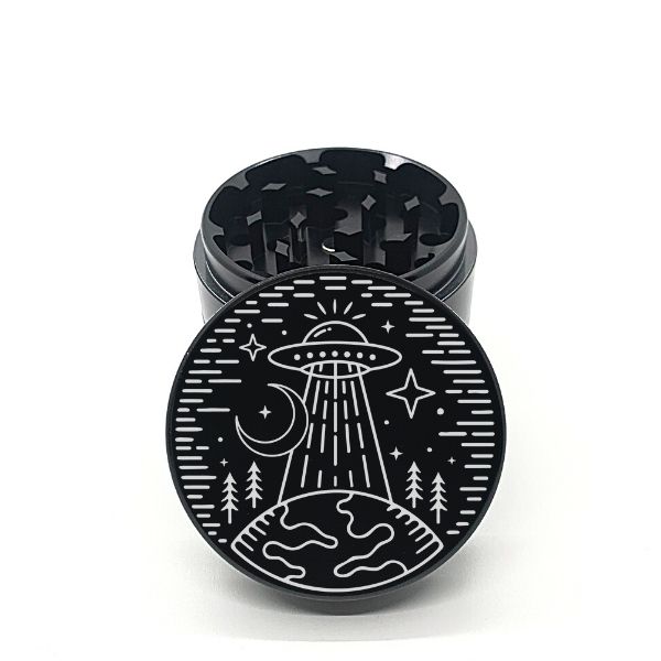 Beam Me Up UFO Laser Engraved Herb Grinder - Image 2