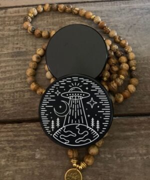 Beam Me Up UFO Laser Engraved Herb Grinder