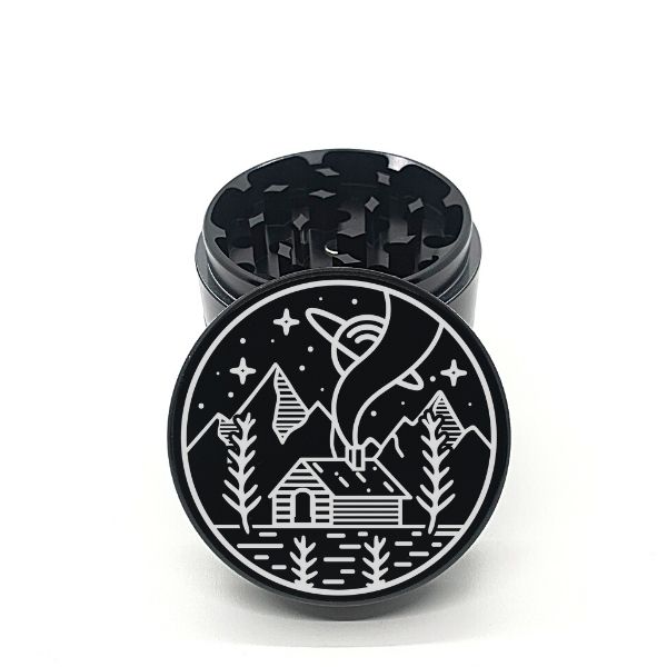 Cabin Laser Engraved Herb Grinder - Image 2