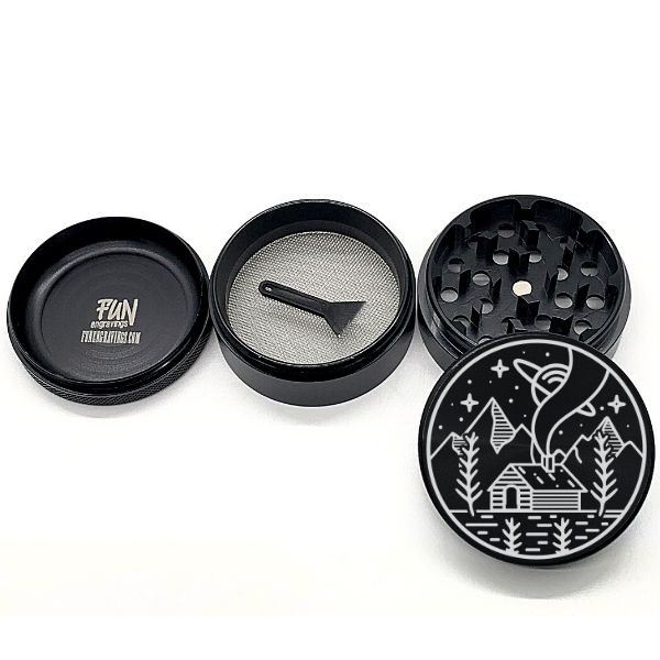 Cabin Laser Engraved Herb Grinder - Image 3