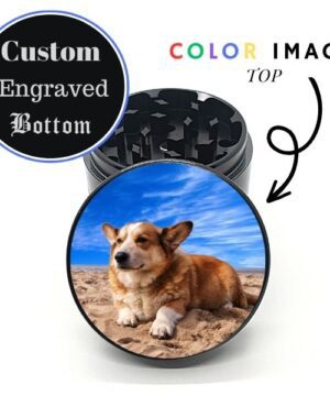 Alternative view of Custom Color Pic & Laser Engraved Herb Grinder