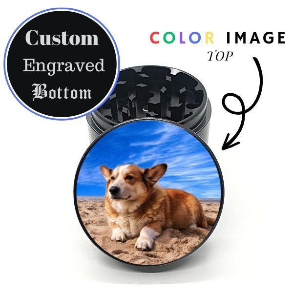 Custom Color Pic & Laser Engraved Herb Grinder - Image 2