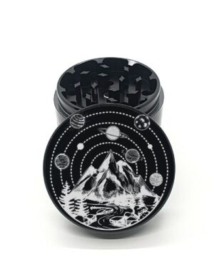 Alternative view of Solar System Laser Engraved Herb Grinder