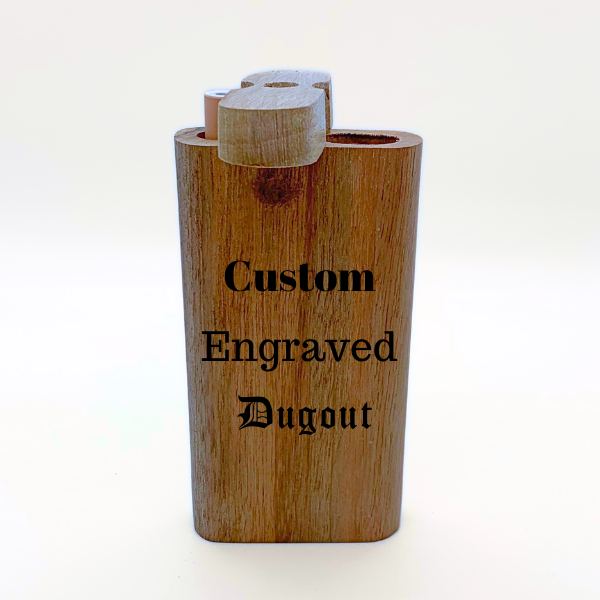 Custom Engraved Wood Dugout - Image 2