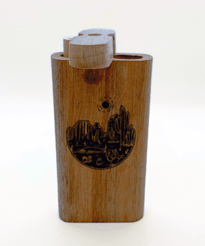 Alternative view of Desert Vibez Engraved Wood Dugout