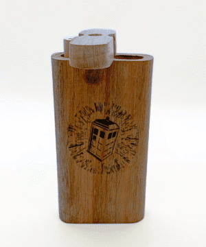 Alternative view of Tardis Engraved Wood Dugout