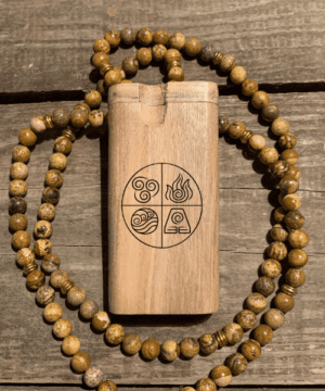 Four Elements Engraved Wood Dugout