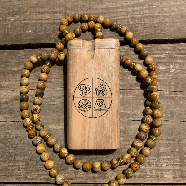 Four Elements Engraved Wood Dugout