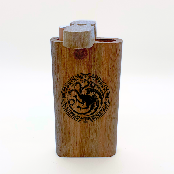 GOT Dragons Engraved Wood Dugout - Image 2