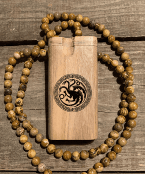 GOT Dragons Engraved Wood Dugout