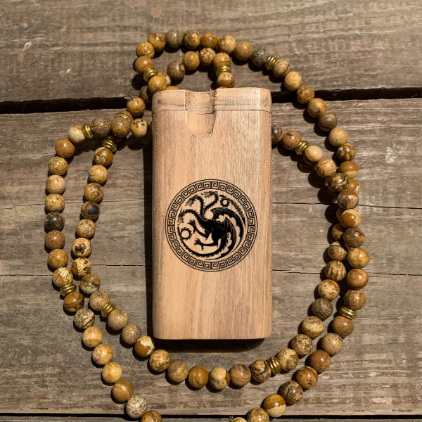 GOT Dragons Engraved Wood Dugout
