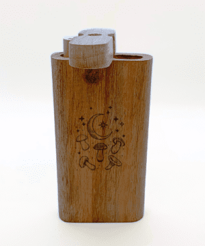 Alternative view of Moon Mushroom Engraved Wood Dugout