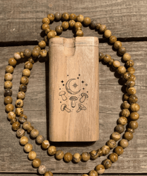 Moon Mushroom Engraved Wood Dugout