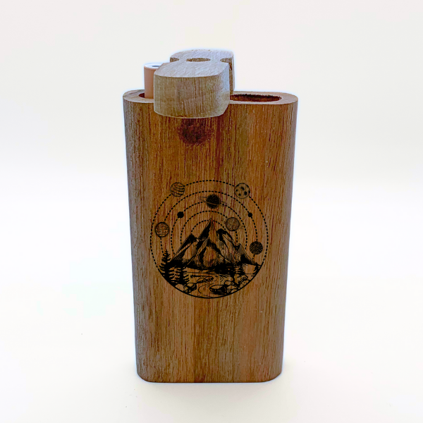 Solar System Engraved Wood Dugout - Image 2