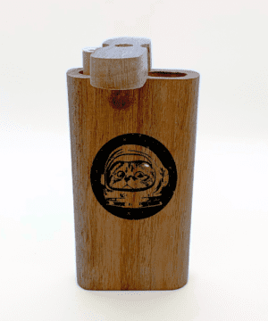 Alternative view of Space Cat Engraved Wood Dugout