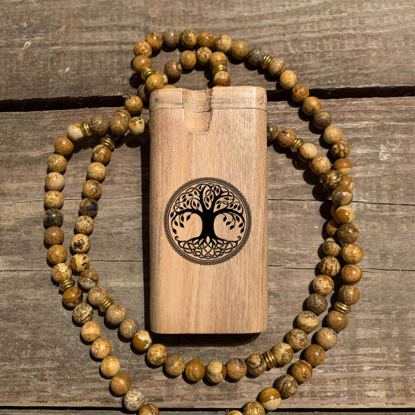 Tree of Life Engraved Wood Dugout