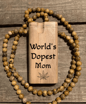 Worlds Dopest Mom Engraved Wood Dugout