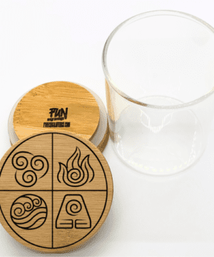 Alternative view of Four Elements Predesigned Laser Engraved Stash Jar