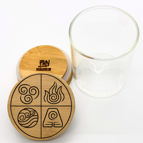 Four Elements Predesigned Laser Engraved Stash Jar - Image 2
