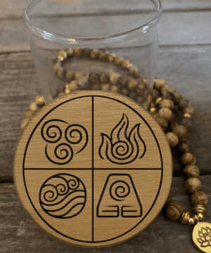 Four Elements Predesigned Laser Engraved Stash Jar