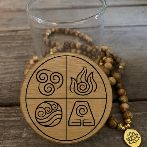 Four Elements Predesigned Laser Engraved Stash Jar
