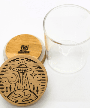 Alternative view of Beam Me Up Predesigned Laser Engraved Stash Jar