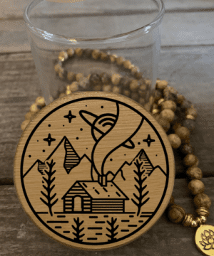 Cabin Predesigned Laser Engraved Stash Jar