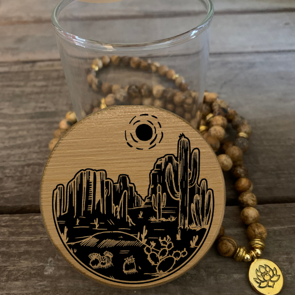Desert Vibez Predesigned Laser Engraved Stash Jar