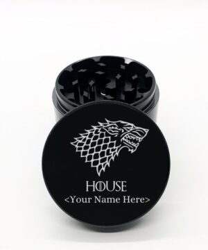 Alternative view of GOT House Custom Name Laser Engraved Herb Grinder