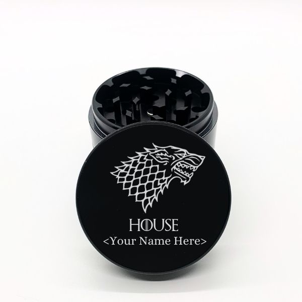 GOT House Custom Name Laser Engraved Herb Grinder - Image 2