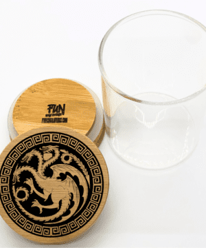 Alternative view of GOT Dragons Predesigned Laser Engraved Stash Jar