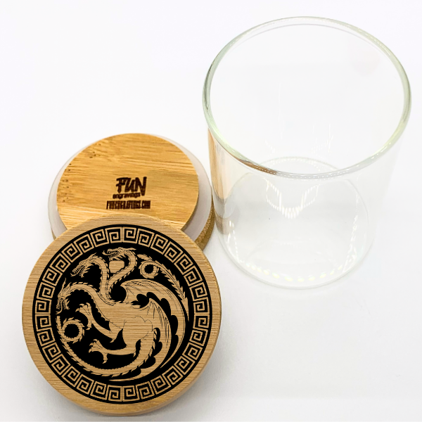 GOT Dragons Predesigned Laser Engraved Stash Jar - Image 2