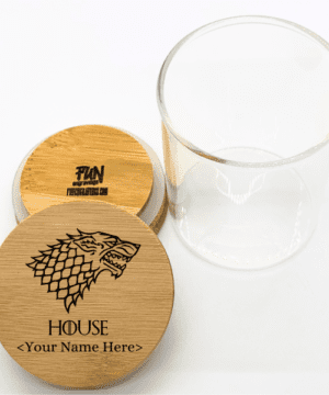 Alternative view of GOT House Custom Name Predesigned Laser Engraved Stash Jar