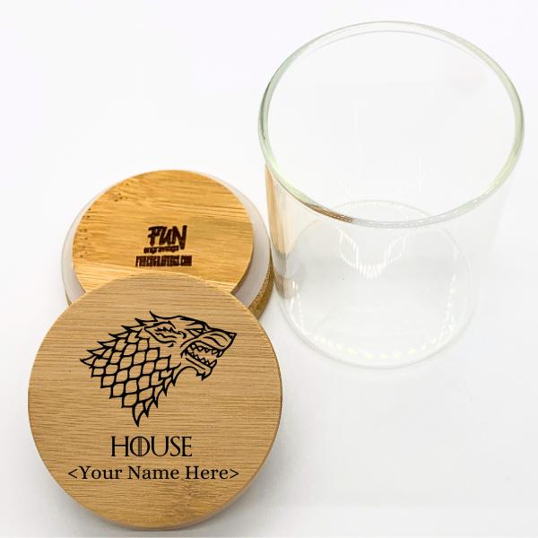 GOT House Custom Name Predesigned Laser Engraved Stash Jar - Image 2
