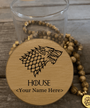 GOT House Custom Name Predesigned Laser Engraved Stash Jar
