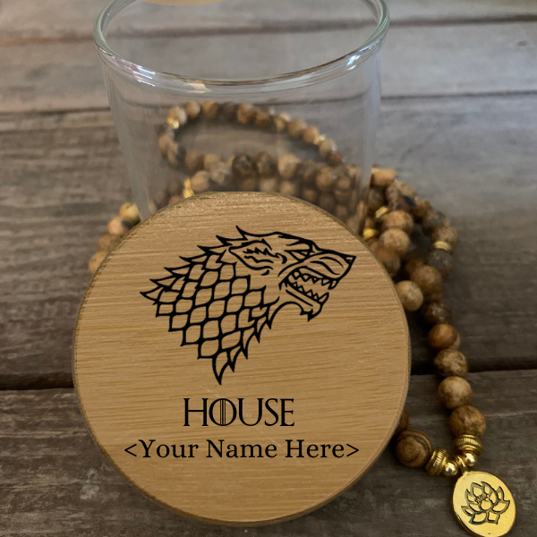 GOT House Custom Name Predesigned Laser Engraved Stash Jar