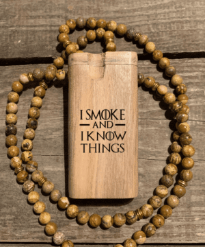 GOT I Smoke & I Know Things Engraved Wood Dugout