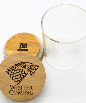 Alternative view of GOT Winter is Coming Predesigned Laser Engraved Stash Jar