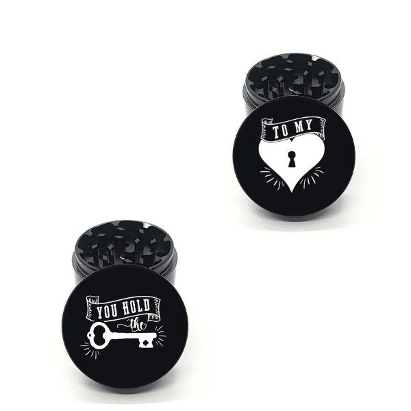 You Hold the Key to My Heart Couples Custom Engraved Grinder Set - 2 Pack