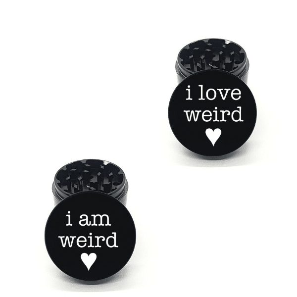 I am Weird I Love Weird Couples Custom Engraved Grinder Set - 2 Pack