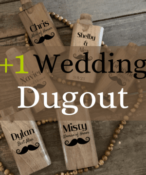 Special Occasion Bridesmaid Groomsmen Wedding One Hitter Engraved Wood Dugout - 1 Dugout