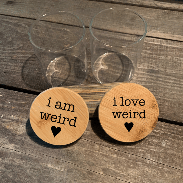 I am Weird I Love Weird Couples Predesigned Engraved Stash Jar Set - Image 3