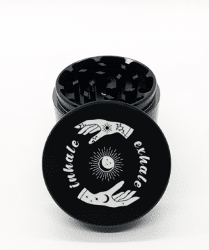 Alternative view of Inhale Exhale Laser Engraved Herb Grinder