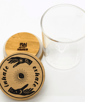 Alternative view of Inhale Exhale Predesigned Laser Engraved Stash Jar