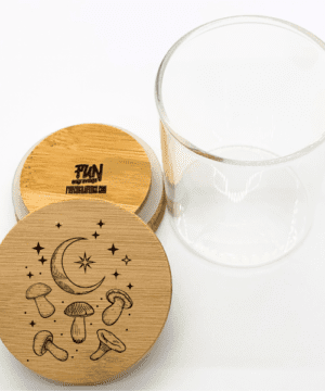 Alternative view of Moon Mushroom Predesigned Laser Engraved Stash Jar