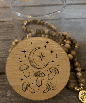 Moon Mushroom Predesigned Laser Engraved Stash Jar