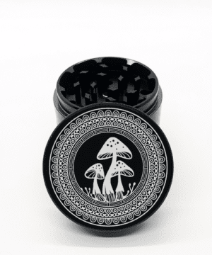 Alternative view of Mushroom Mandala Laser Engraved Herb Grinder