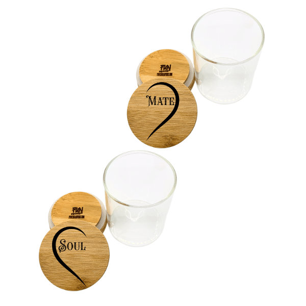 Soul Mate Couples Predesigned Engraved Stash Jar Set