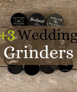 Special Occasion Bridesmaid Groomsmen Wedding Custom Engraved Grinder - 3 Pack Bundle